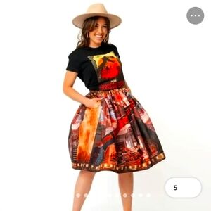 Jurassic Park Unique Vintage size medium 6-8 full circle retro skirt